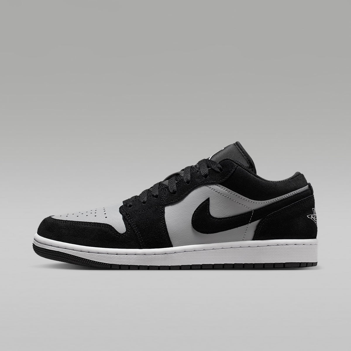 Air Jordan 1 Low  White/Black/Lt Smoke Gray 553558-048