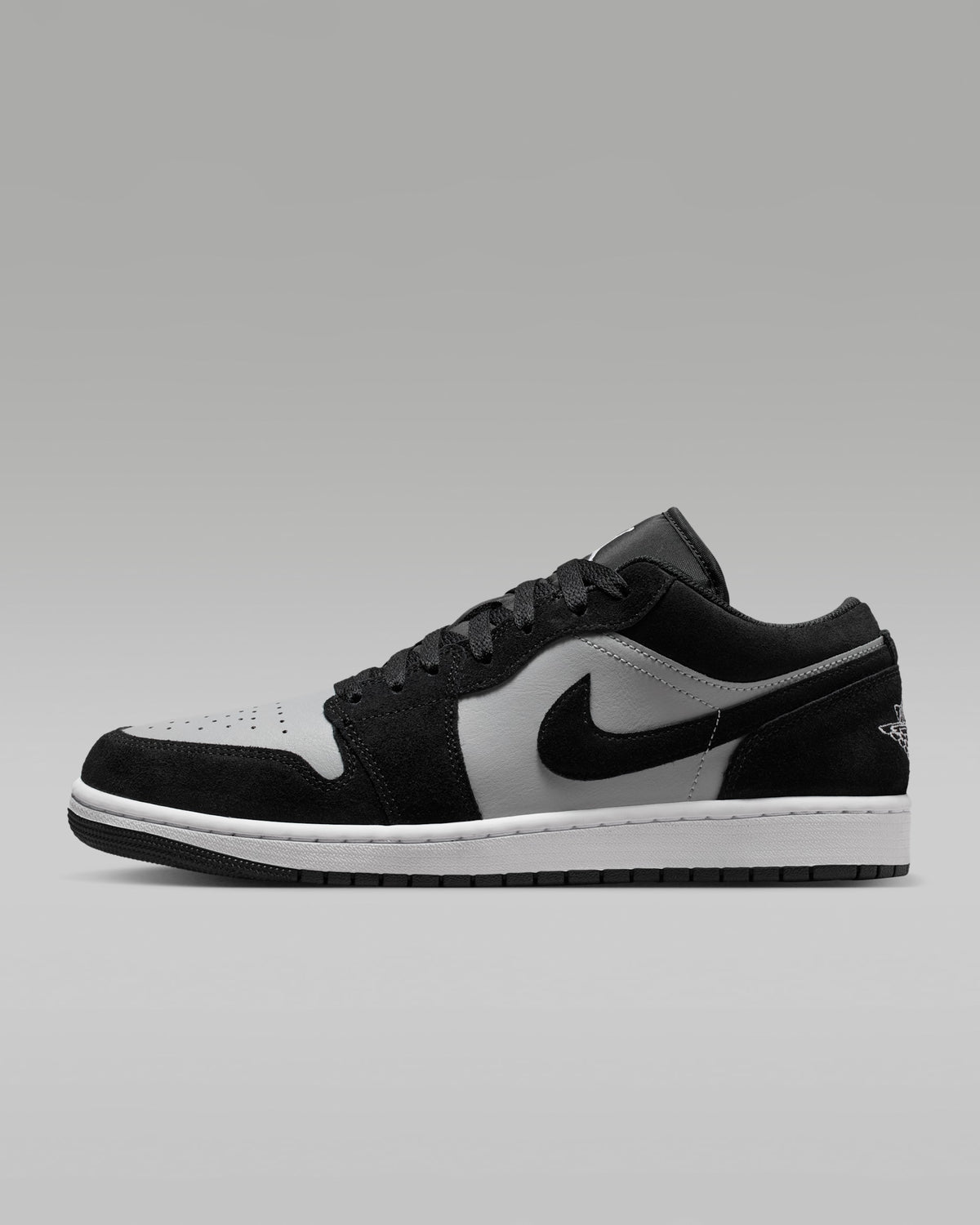 Air Jordan 1 Low  White/Black/Lt Smoke Gray 553558-048
