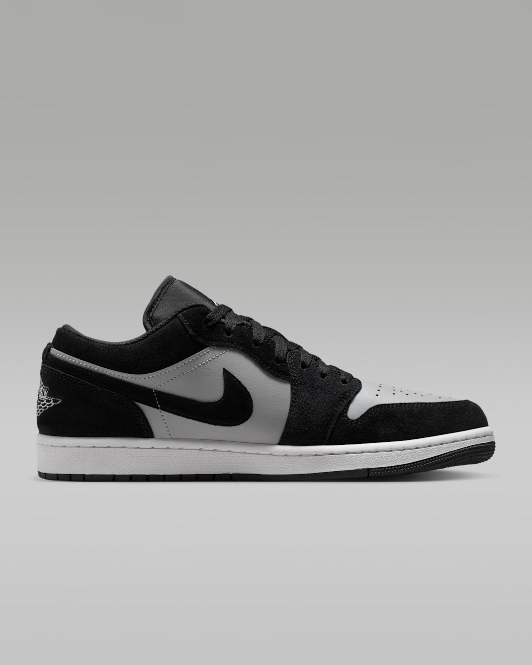 Air Jordan 1 Low  White/Black/Lt Smoke Gray 553558-048