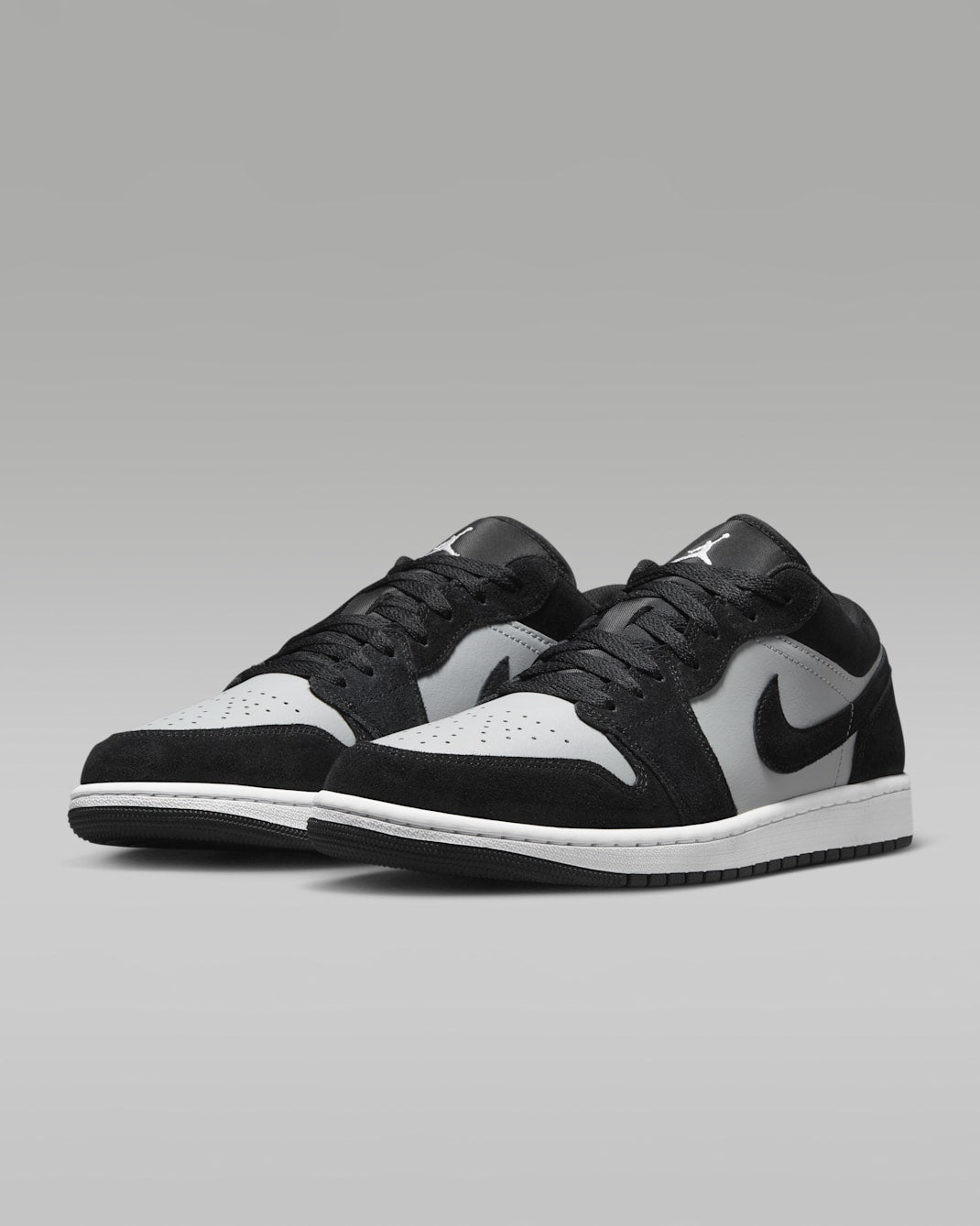 Air Jordan 1 Low  White/Black/Lt Smoke Gray 553558-048