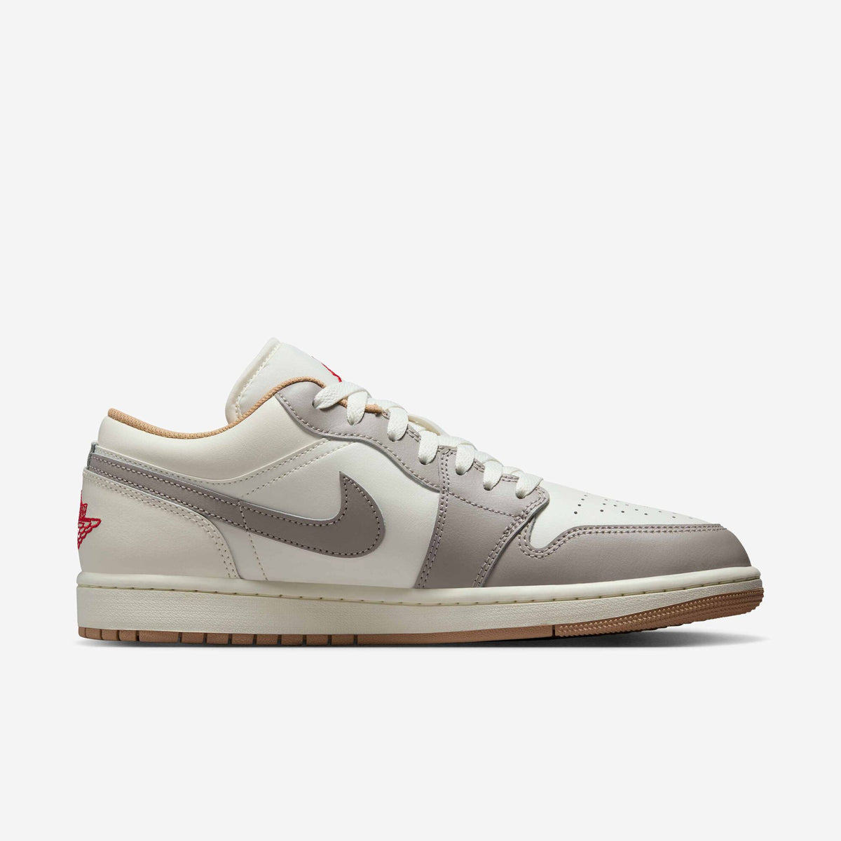 Air Jordan 1 Low 'Sail Fire Red College Grey' 553558-169