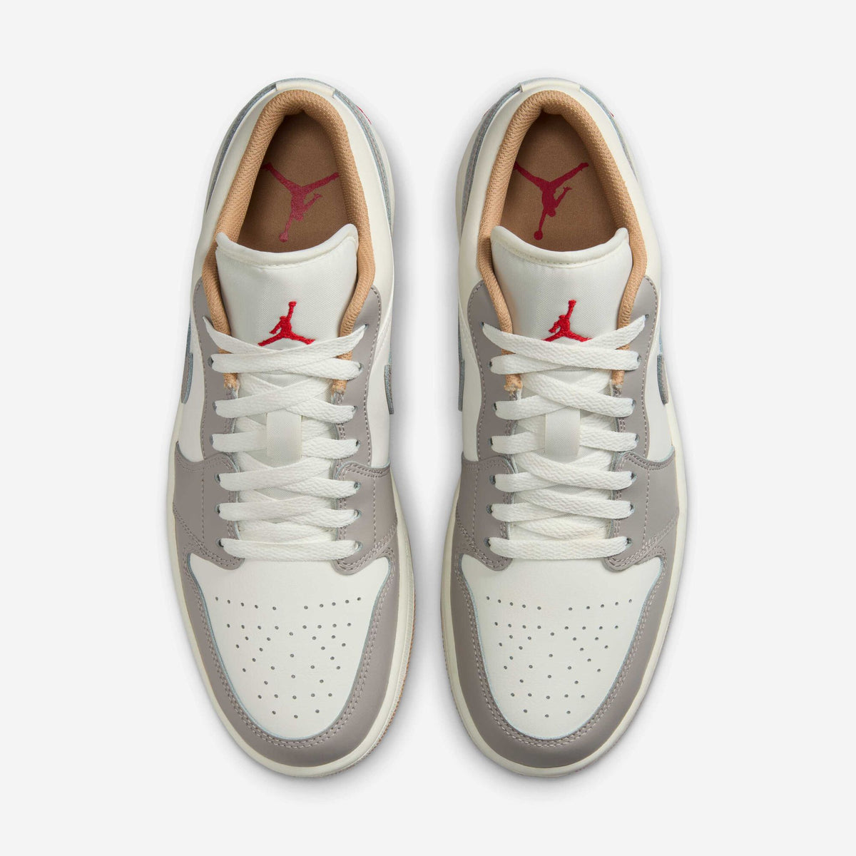 Air Jordan 1 Low 'Sail Fire Red College Grey' 553558-169