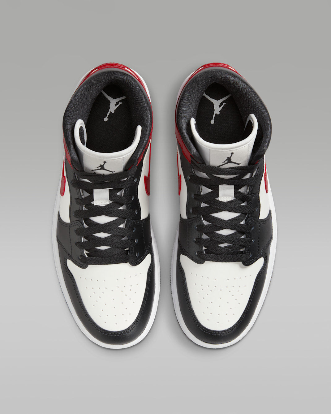 Air Jordan 1 Mid Off-Noir/White/Gym Red BQ6472-160